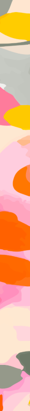 Colourful abstract vertical strip with bold yellow, pink, orange, and grey brushstrokes.