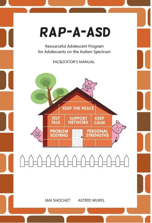 Cover page of RAP-A-ASD facilitator's manual with a house diagram