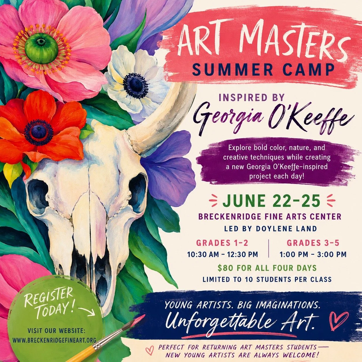 Breckenridge fine arts Center art masters summer camp