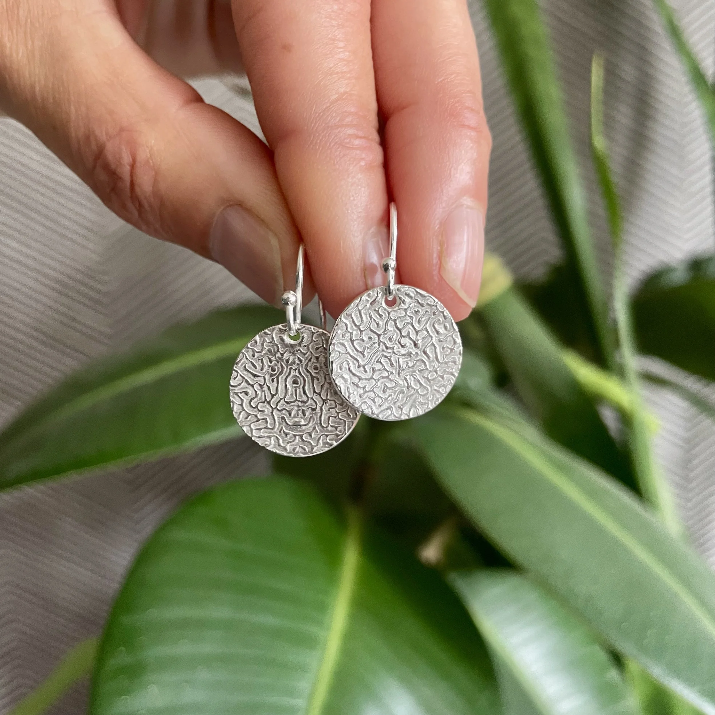 Audrey Silver Statement Earrings By Laura Sissons Jewellery Handmade in Devon