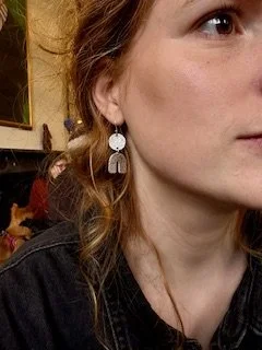 Coco Silver Statement Earrings By Laura Sissons Jewellery Handmade in Devon