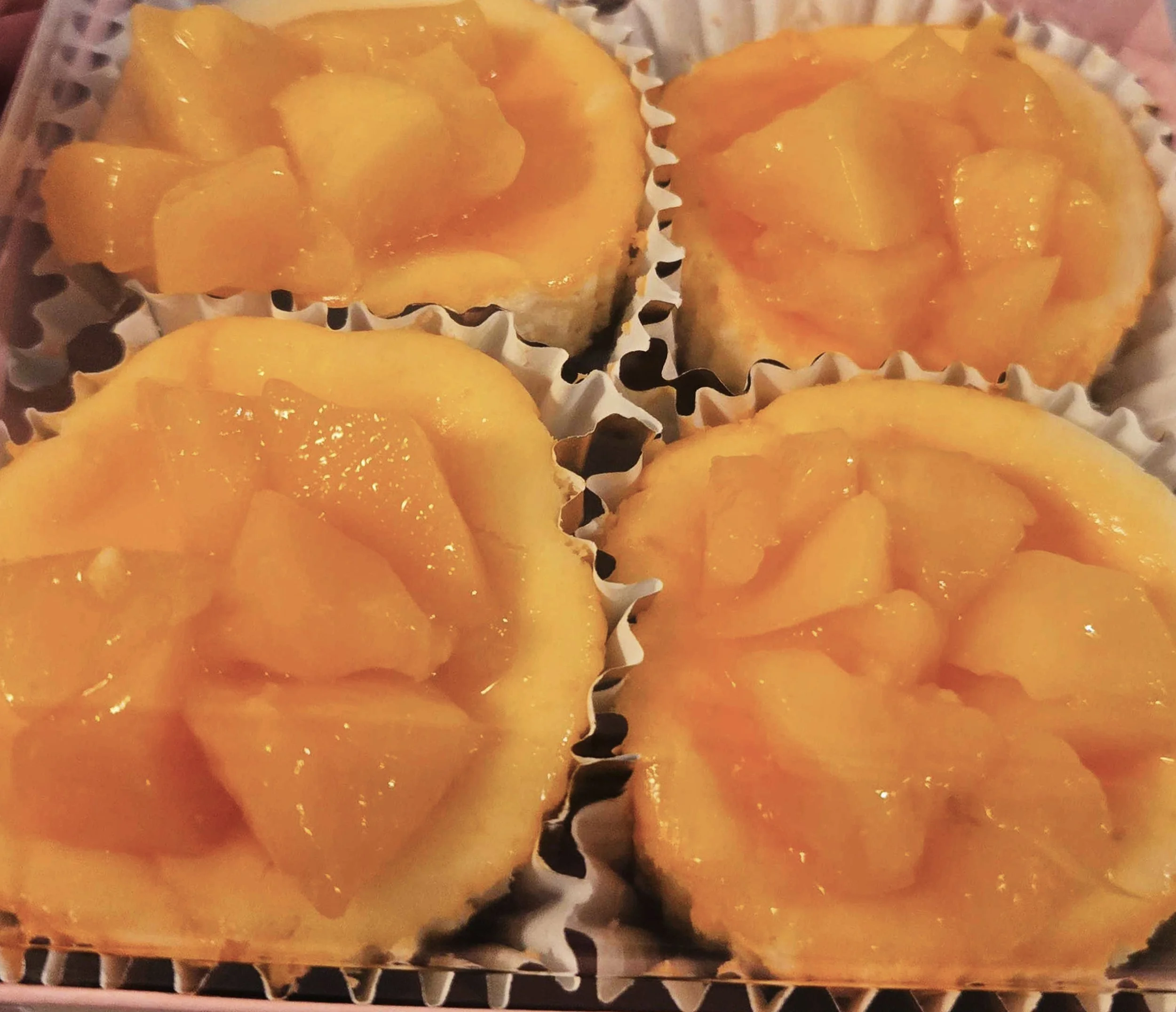 Mini Cheesecakes: Topped with Grandma Aiko's Mangoes