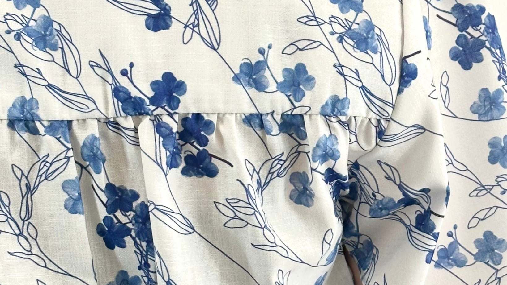 Elegant women’s blouse featuring delicate floral pattern detailing