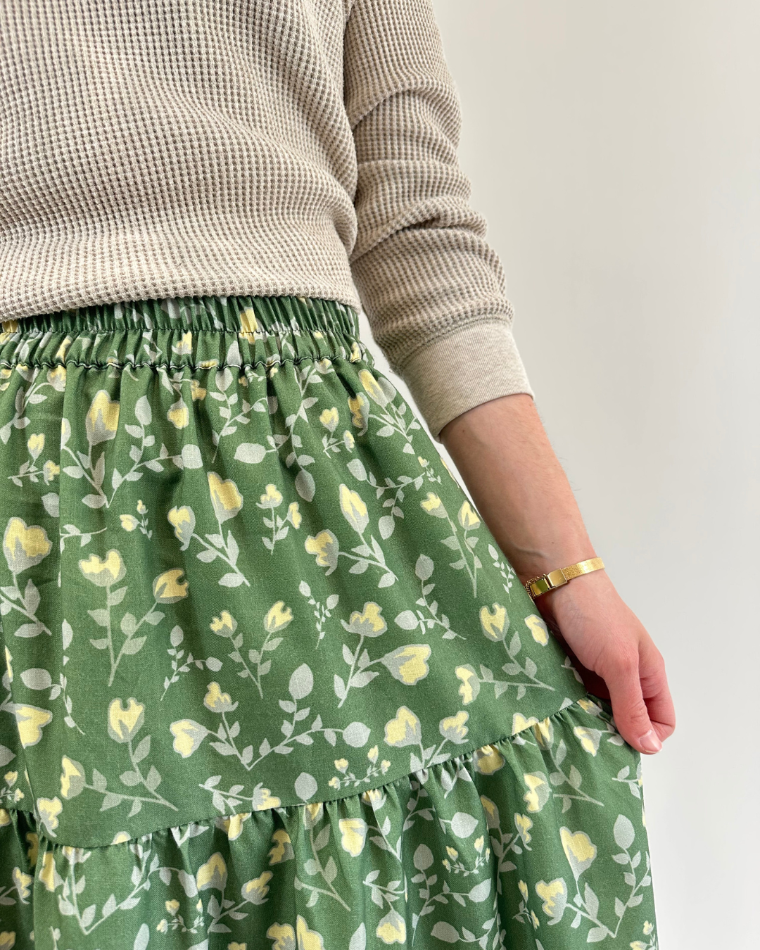 Elegant modest floral skirt designed for feminine everyday wear