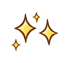 Several gold sparkling stars against a black background.