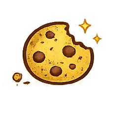 Chocolate chip cookie with a bite taken out.