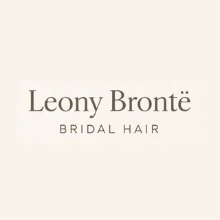 Text reading 'Leony Brontë Bridal Hair' on a plain background.