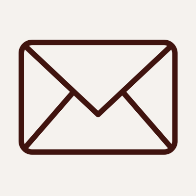 Outline of an envelope or letter icon.
