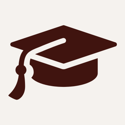 Icon of a graduation cap with a tassel.