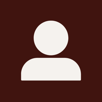 Generic user profile icon on brown background.