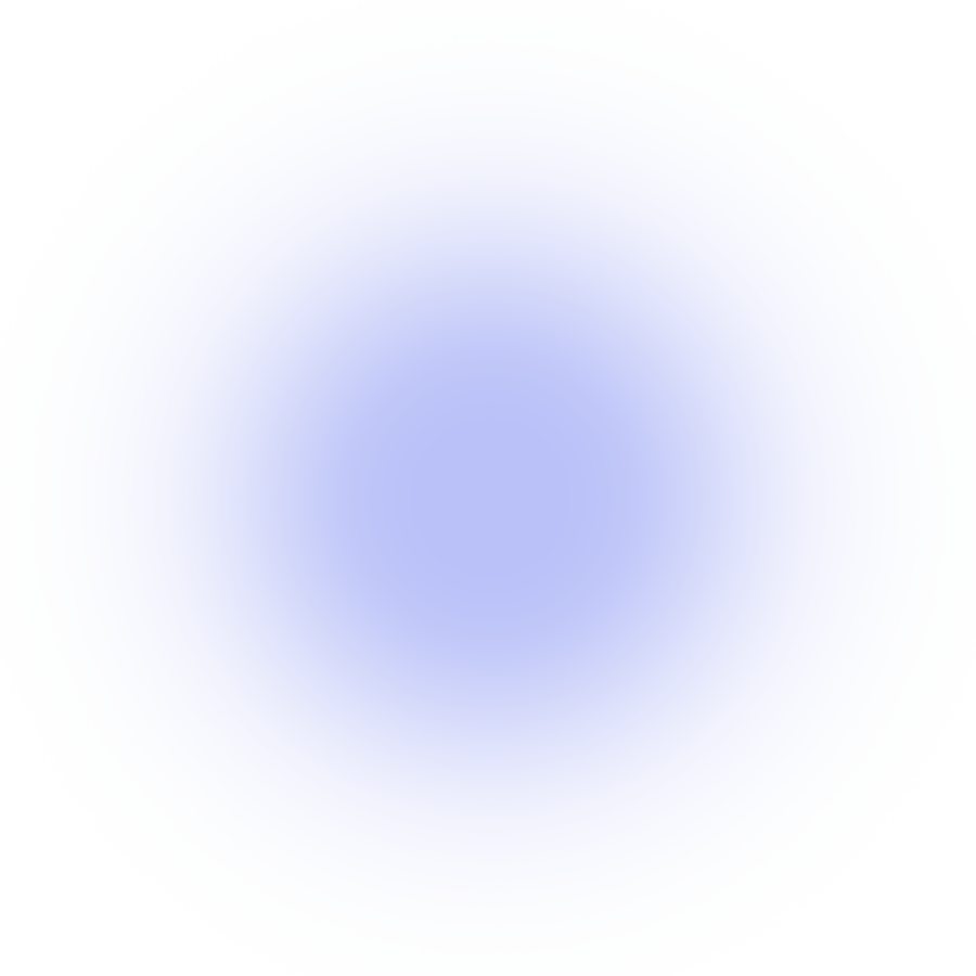 A blue circular background with a faint gradient.