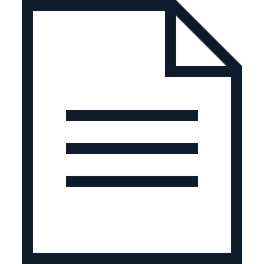 Icon of a document or a piece of paper with lines of text.