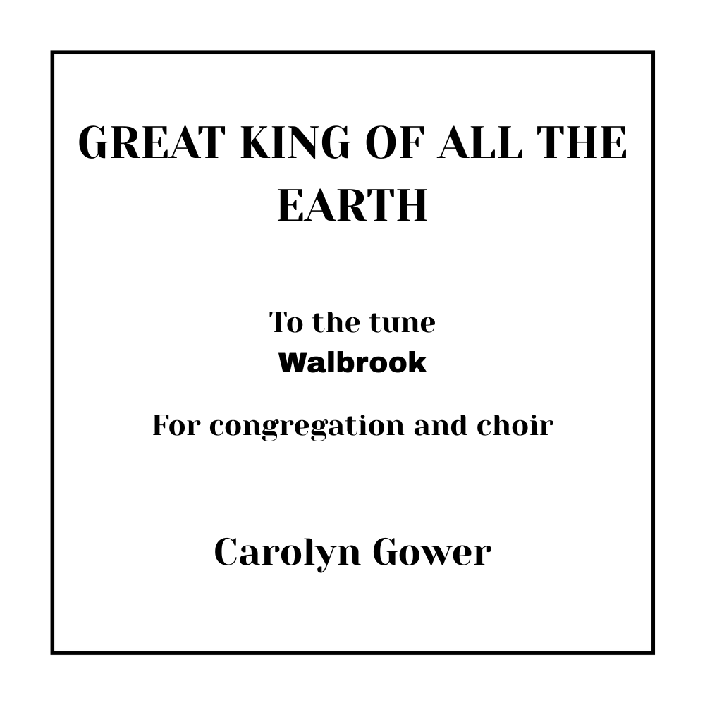 Great King of All the Earth Score