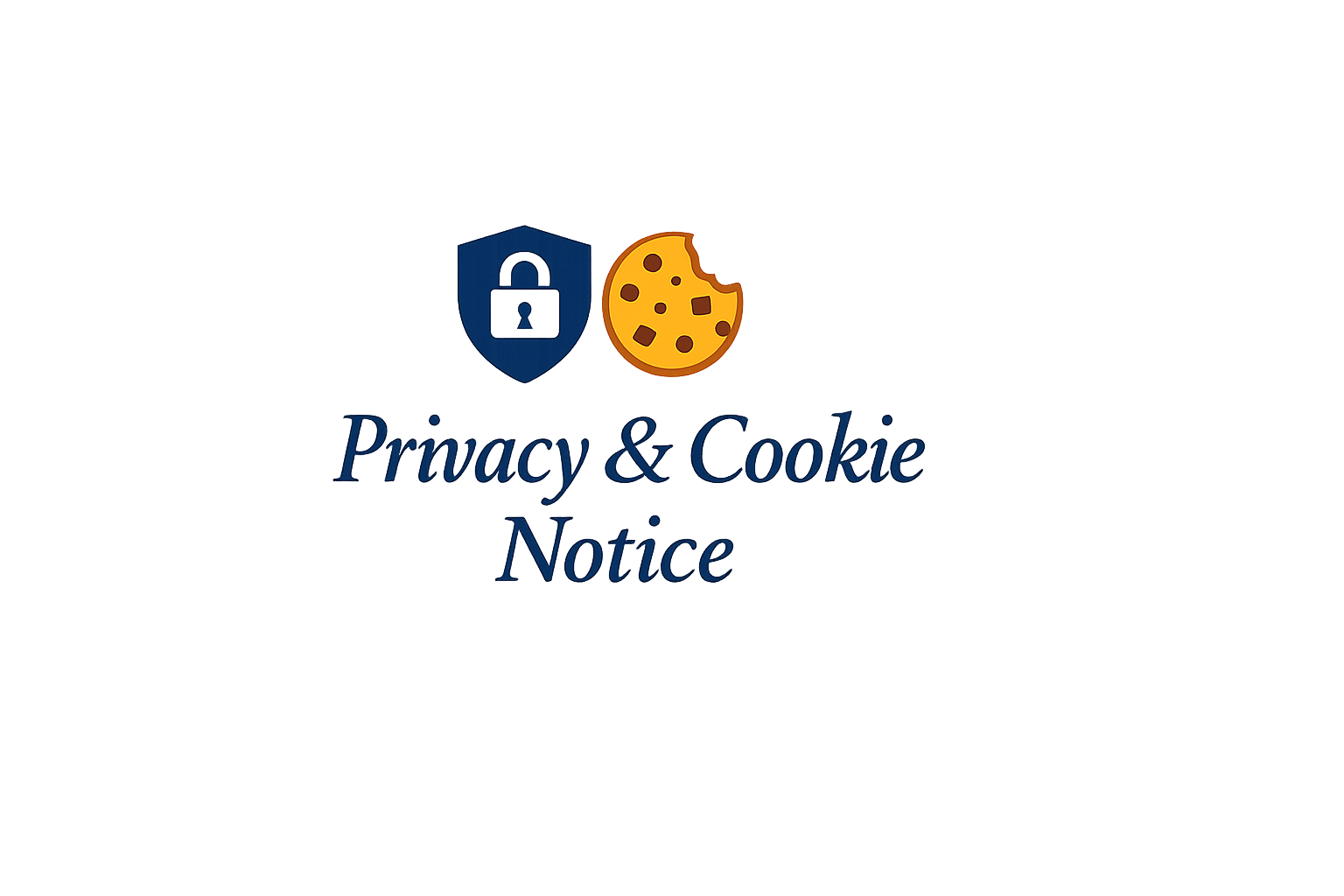 Privacy and cookie notice with a shield icon, a cookie icon, and the text 'Privacy & Cookie Notice'
