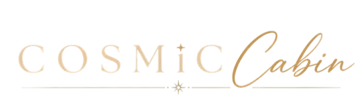 Cosmic Chic logo with stylish cursive font and decorative line