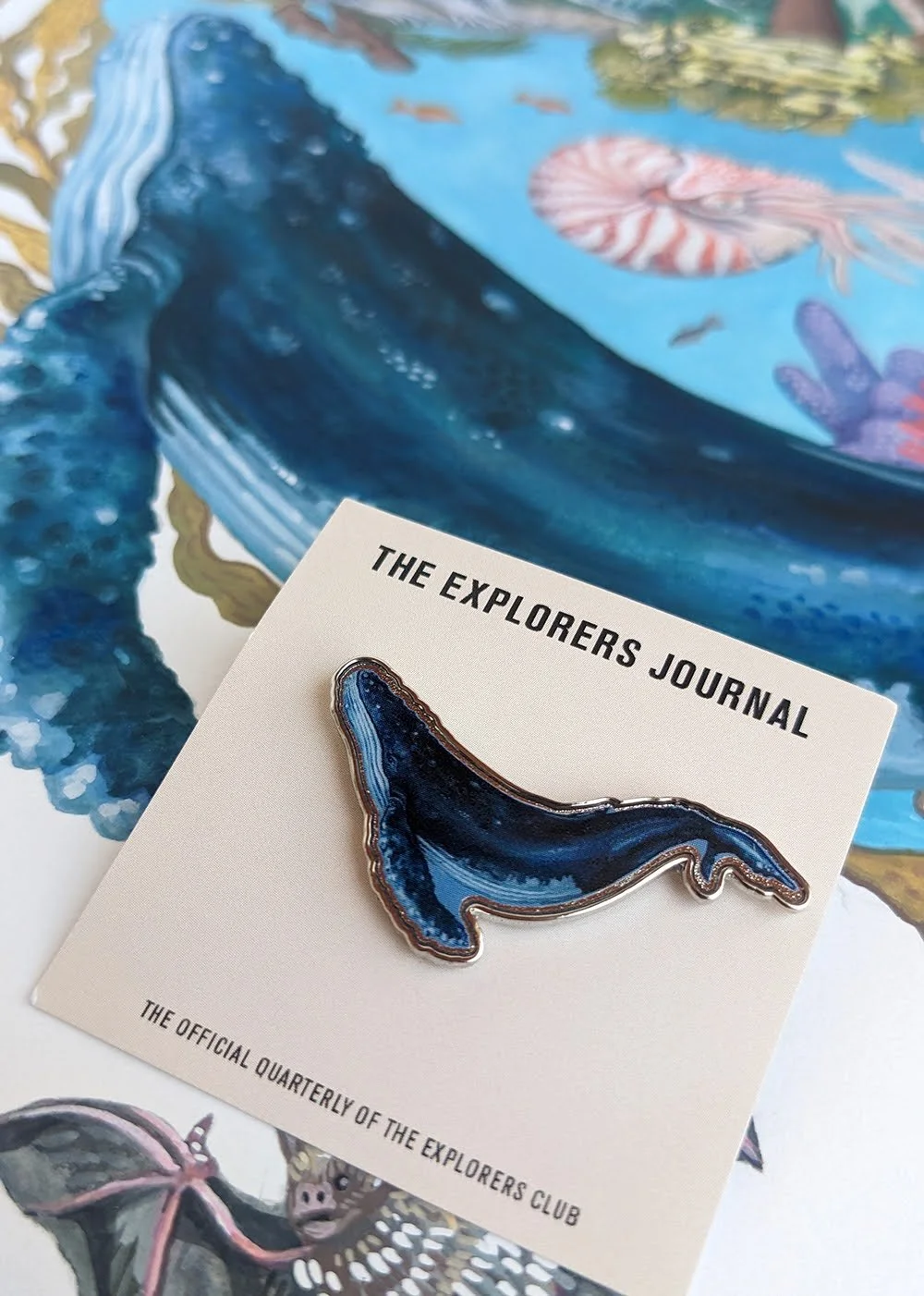 Whale pin for Explorers Club