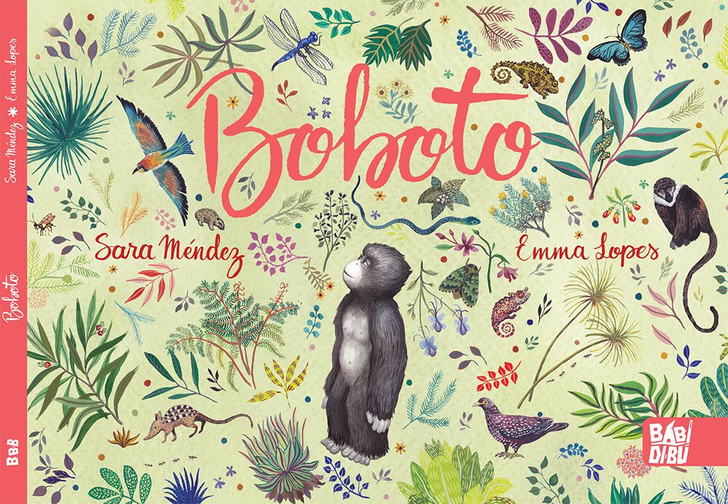 Boboto gorilla picture book illustration published by Babidibu libros