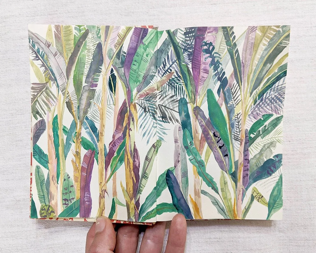 "Banana Leaves" sketch watercolour 2019