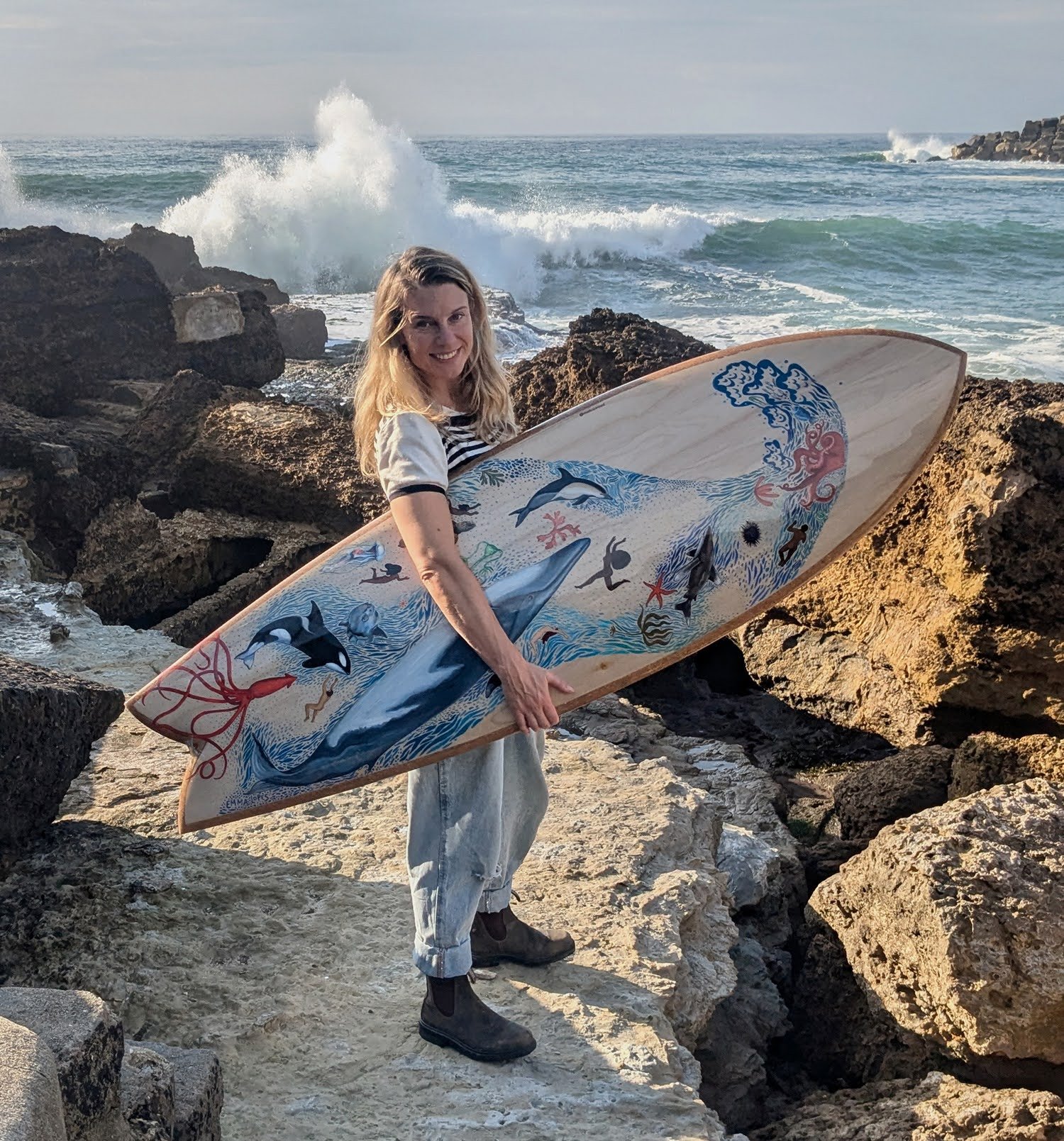 Em with board