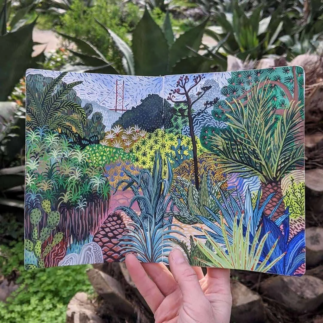 Tapada das Necessidades #1 sketch watercolour and gouache 2020