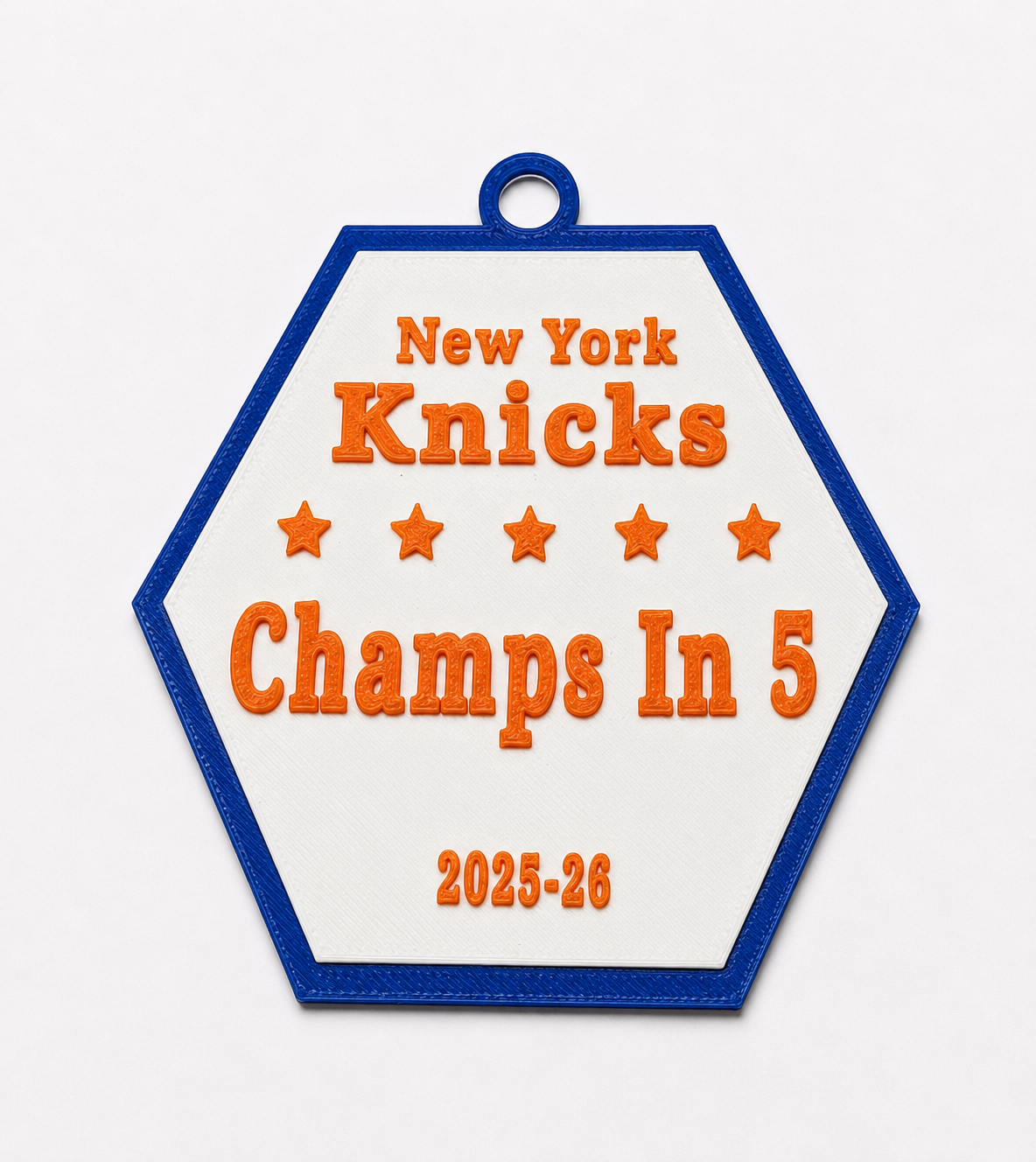 Knicks "Champs In 5" Ornament - Statement Edition