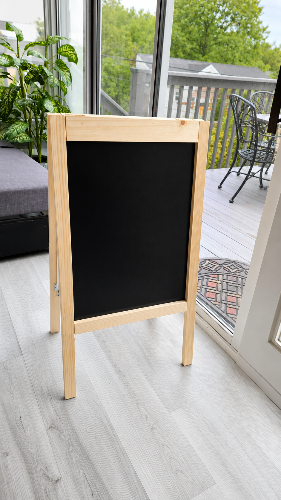 Wooden A-Frame Chalkboard Sidewalk Sign - 36" x 21"