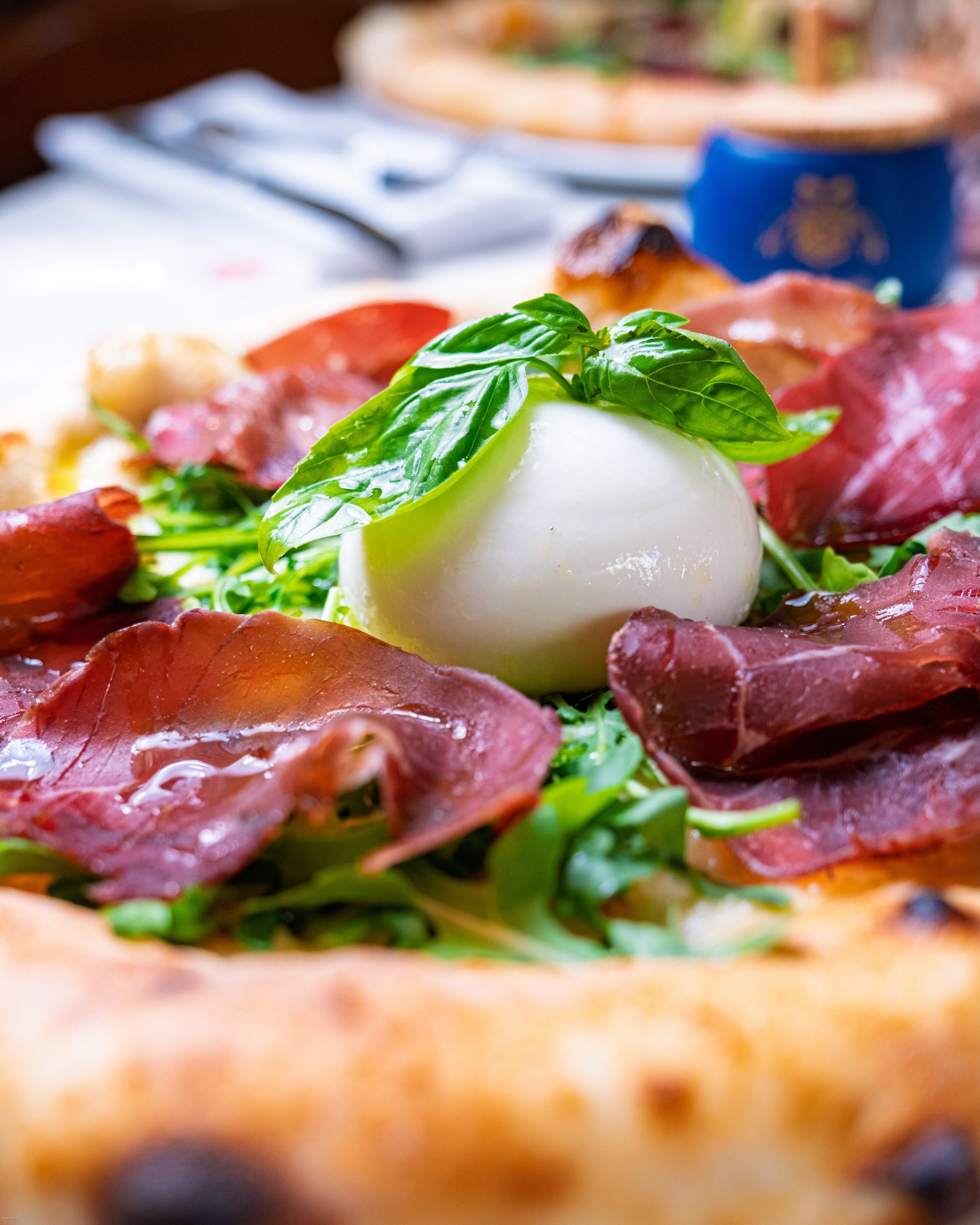 Our kind of flowers: Basilico resting on a Mozzarella di Bufala resting on a bed of Bresaola &amp; Rocket 

#lasaliere #lasalieremonaco
#monaco #montecarlo