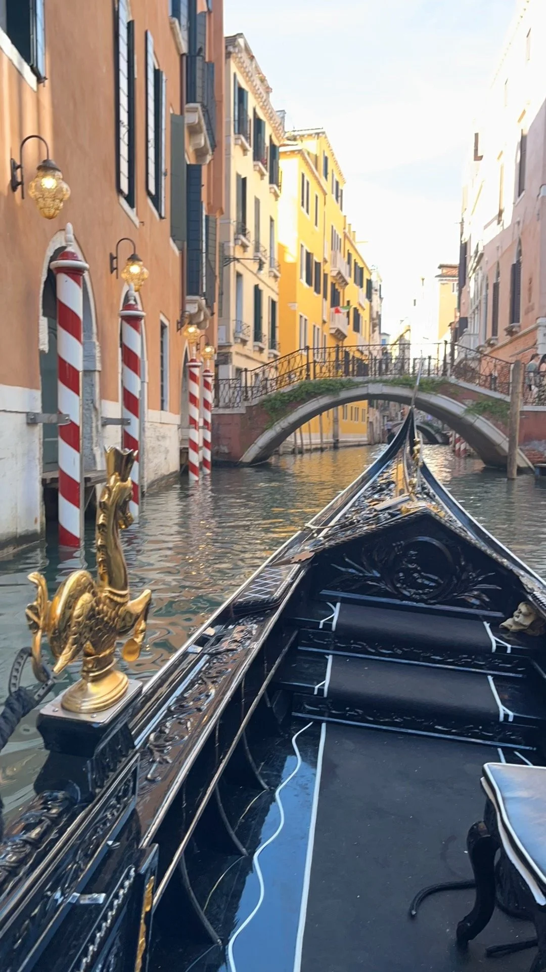 Gondola navigating a quiet Venetian canal, representing taking a wrong turn on the website.