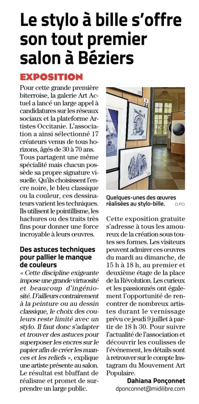Article Midi Libre du 11 juillet 2026 édition Béziers 