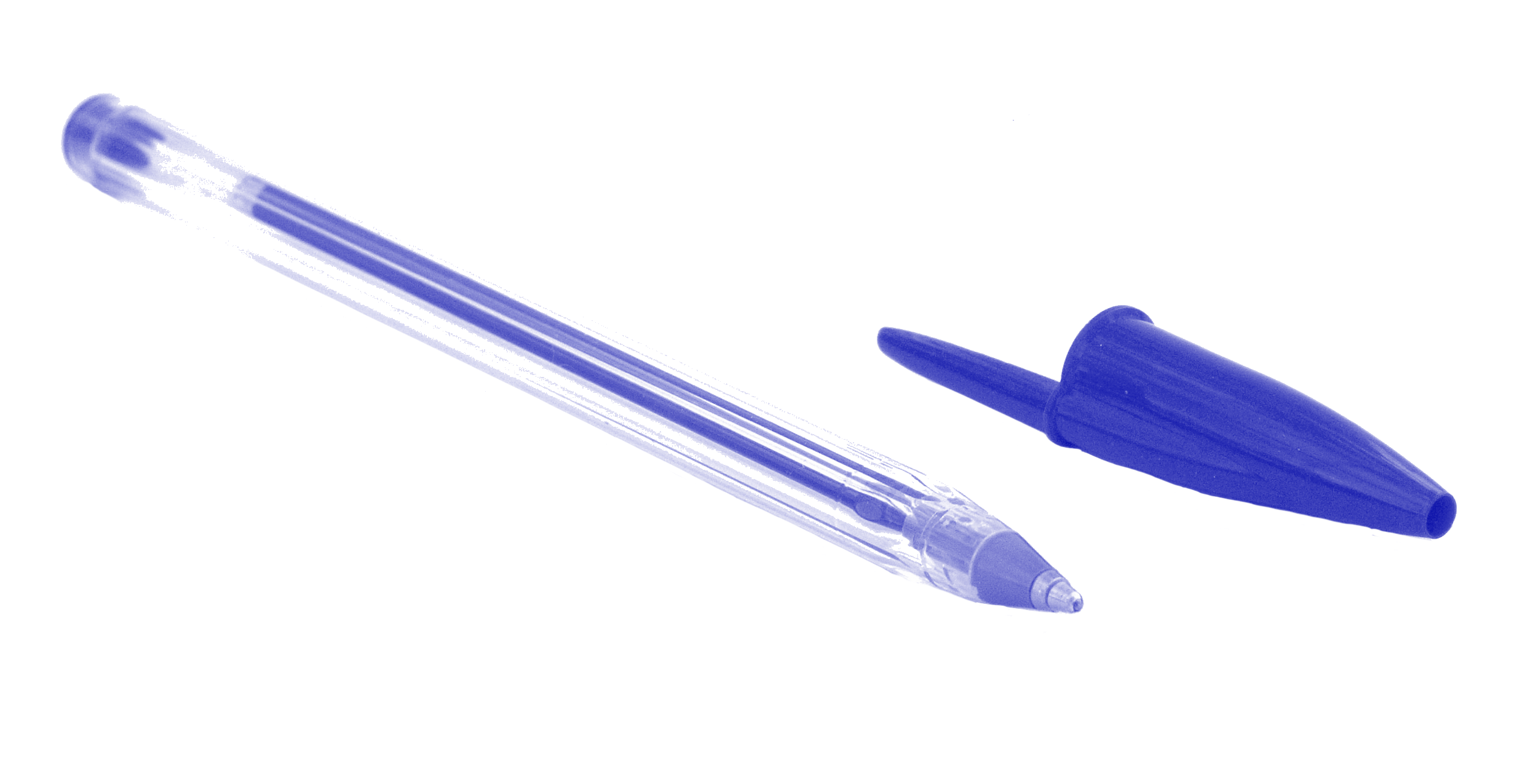 Stylo BIC bleu, outil principal de création pour les dessins de Patrick Quérol⁠