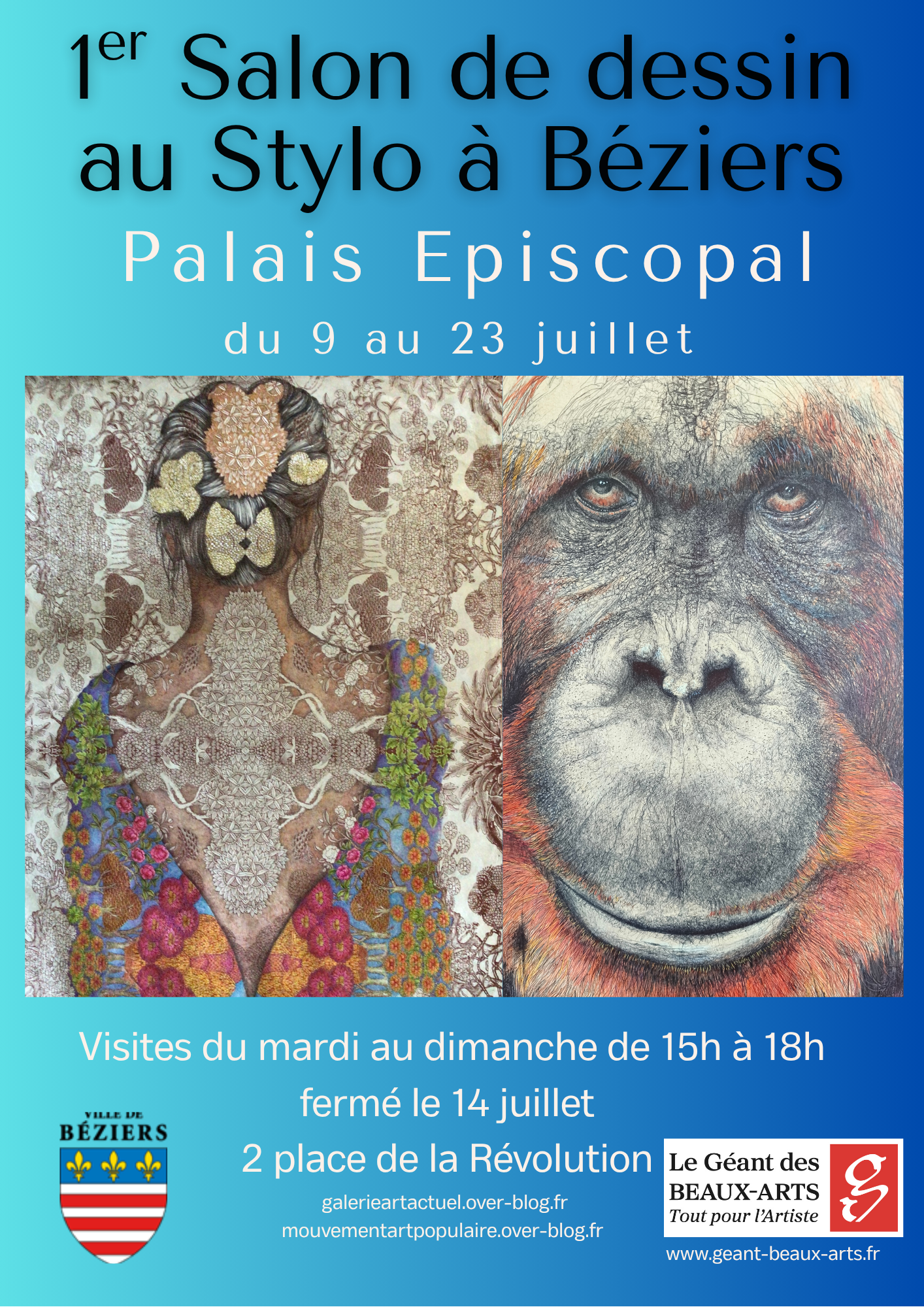 Premier salon du dessin au stylo du 9 au 23 juillet 2026 au palais épiscopal de Béziers 