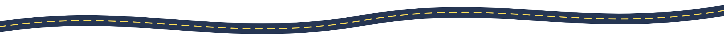 Close-up of a dark blue surface with colorful dashed lines resembling a stylized road or track.