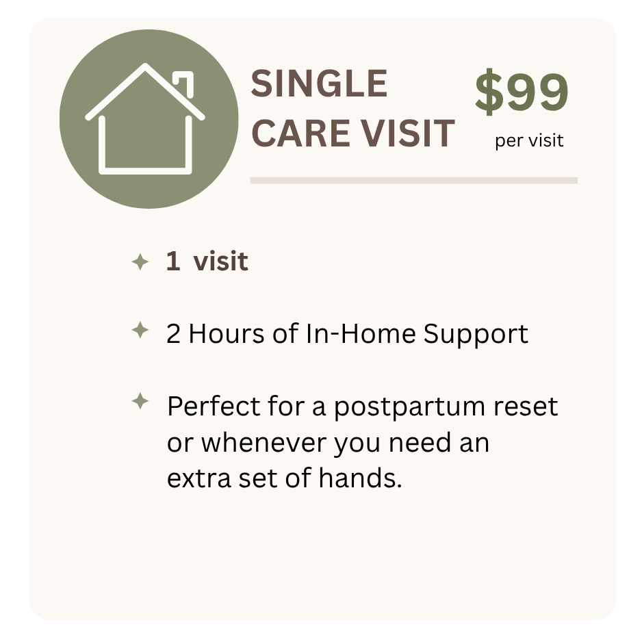 Advertisement for single care visit service costing $99 with details about services included.