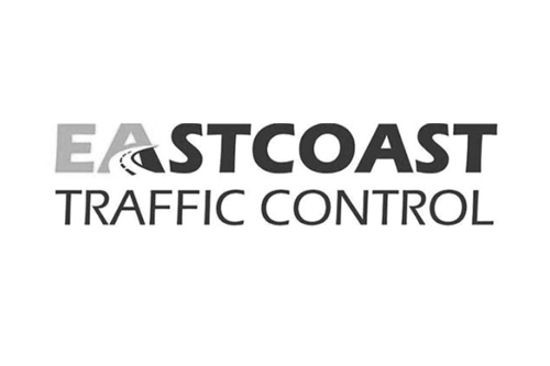 EASTCOAST TRAFFIC CONTROL logo in black and gray text on a white background.