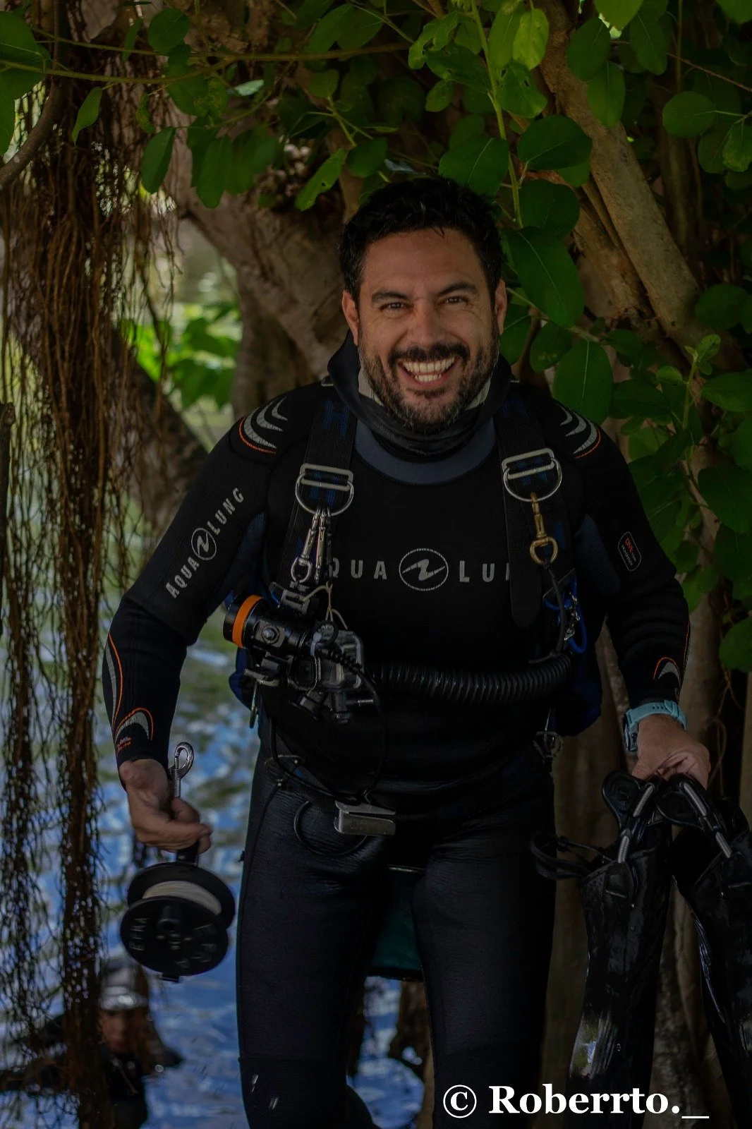 Mexican cave diver and scientist Efrain Chavez