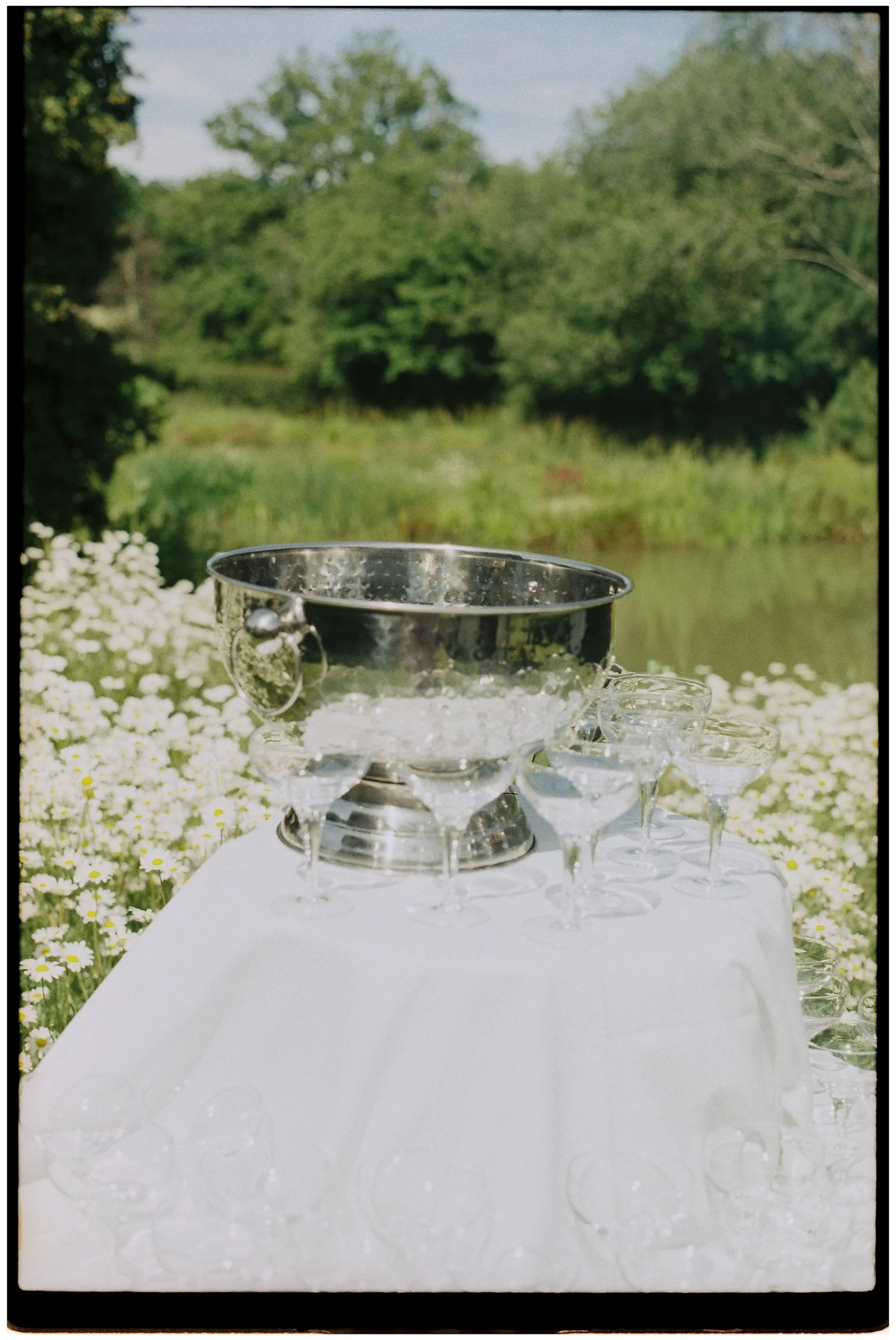 Analogue wedding photograph captured on Kodak Gold film