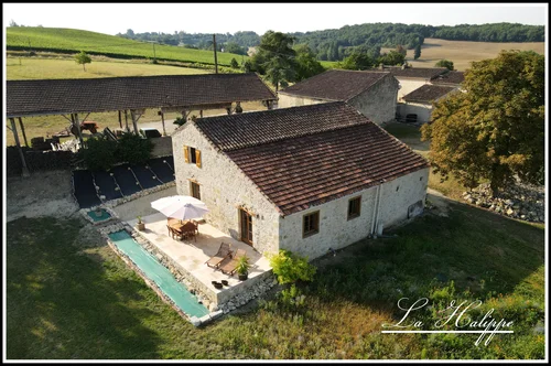 Gîte La Halippe - Vue aérienne extérieure