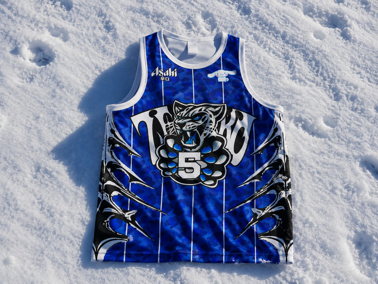Sports jersey on snowy backdrop.png