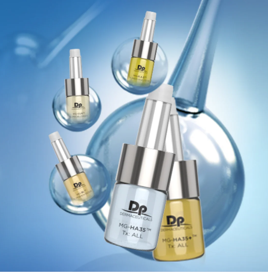 Dermapen MG collection of customisable serums for all skin concerns, hyperpigmentation, scars, acne, skin resurfacing, fine lines wrinkles, glow. Available at Lumirae Clinic, Henley Beach, SA.