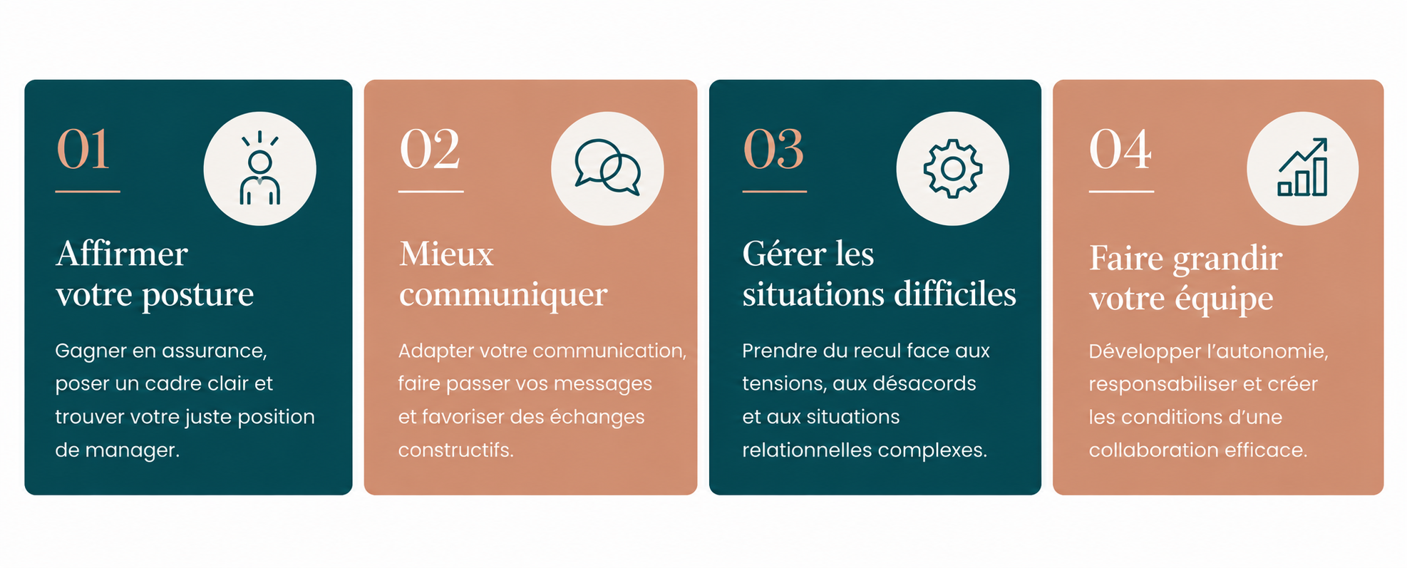 Cap Organisation Pro vous accompagne dans les situations où le rôle de manager demande de prendre du recul, d’affirmer sa posture et de trouver des réponses concrètes.