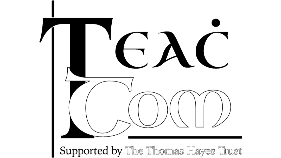 Logo for TEAC TOM featuring stylised text and the phrase 'The Thomas Hayes Trust' on a black background.