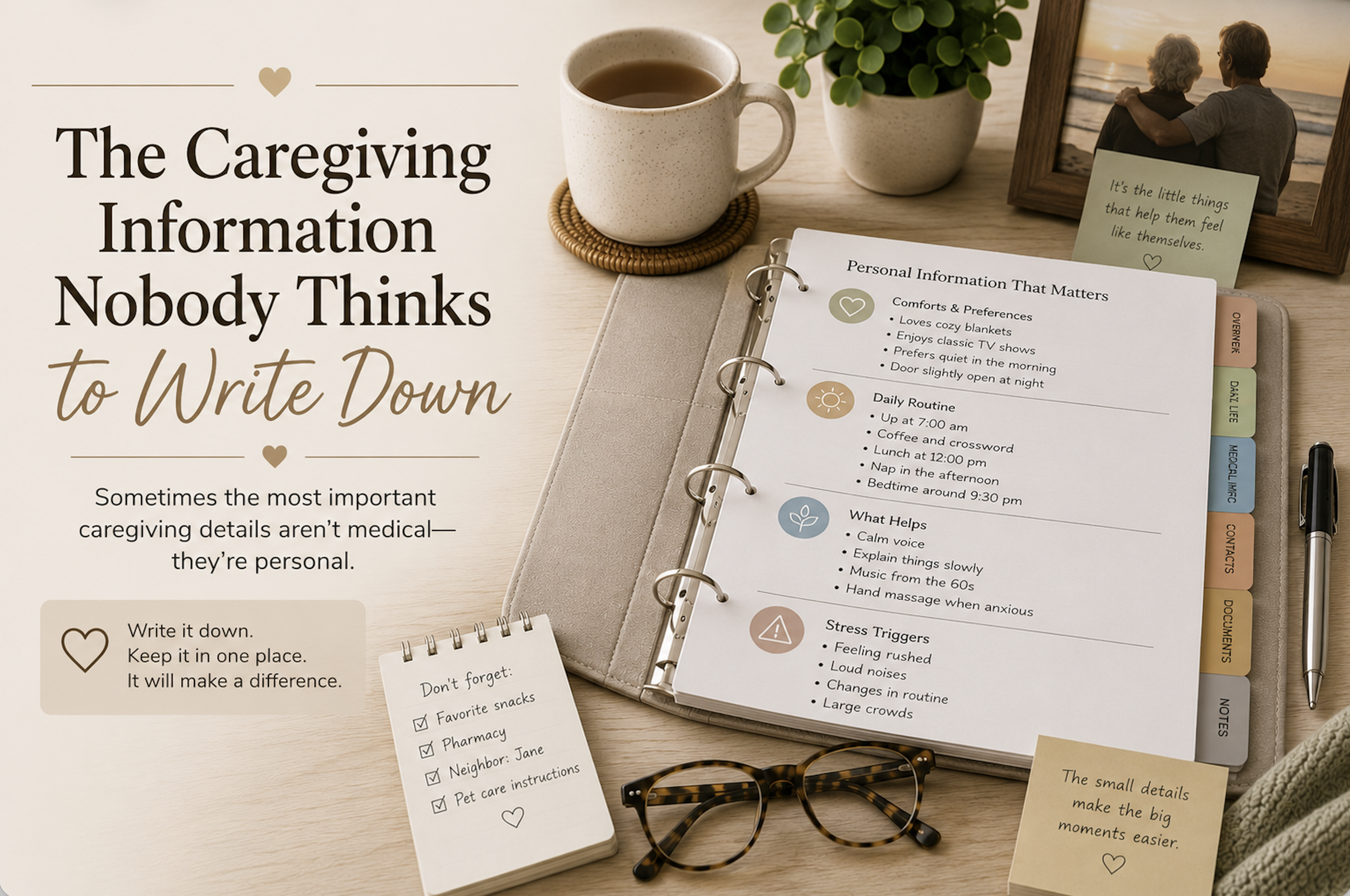 The Caregiving Information Nobody Thinks to Write Down