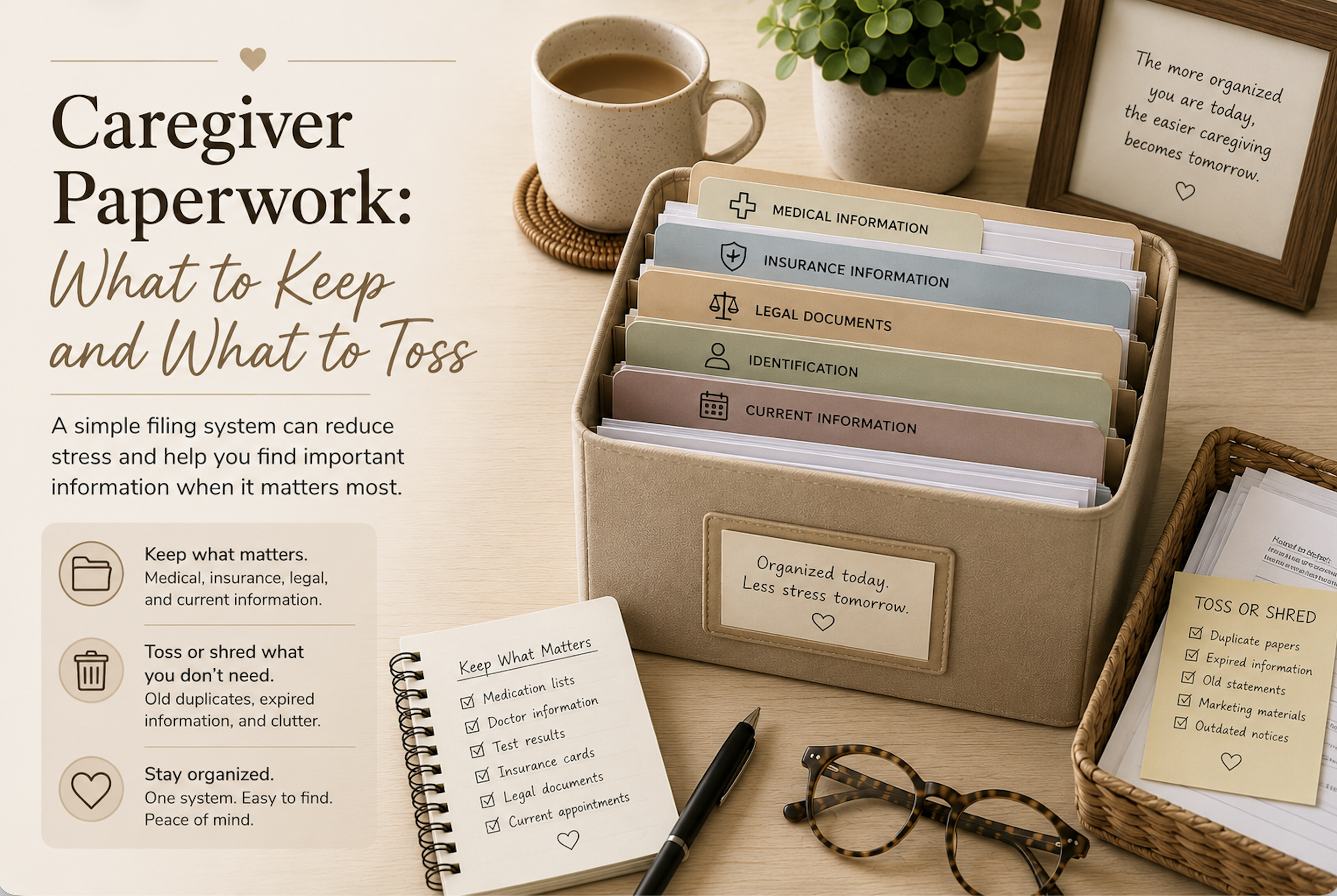 Caregiver Paperwork: What to Keep and What to Toss