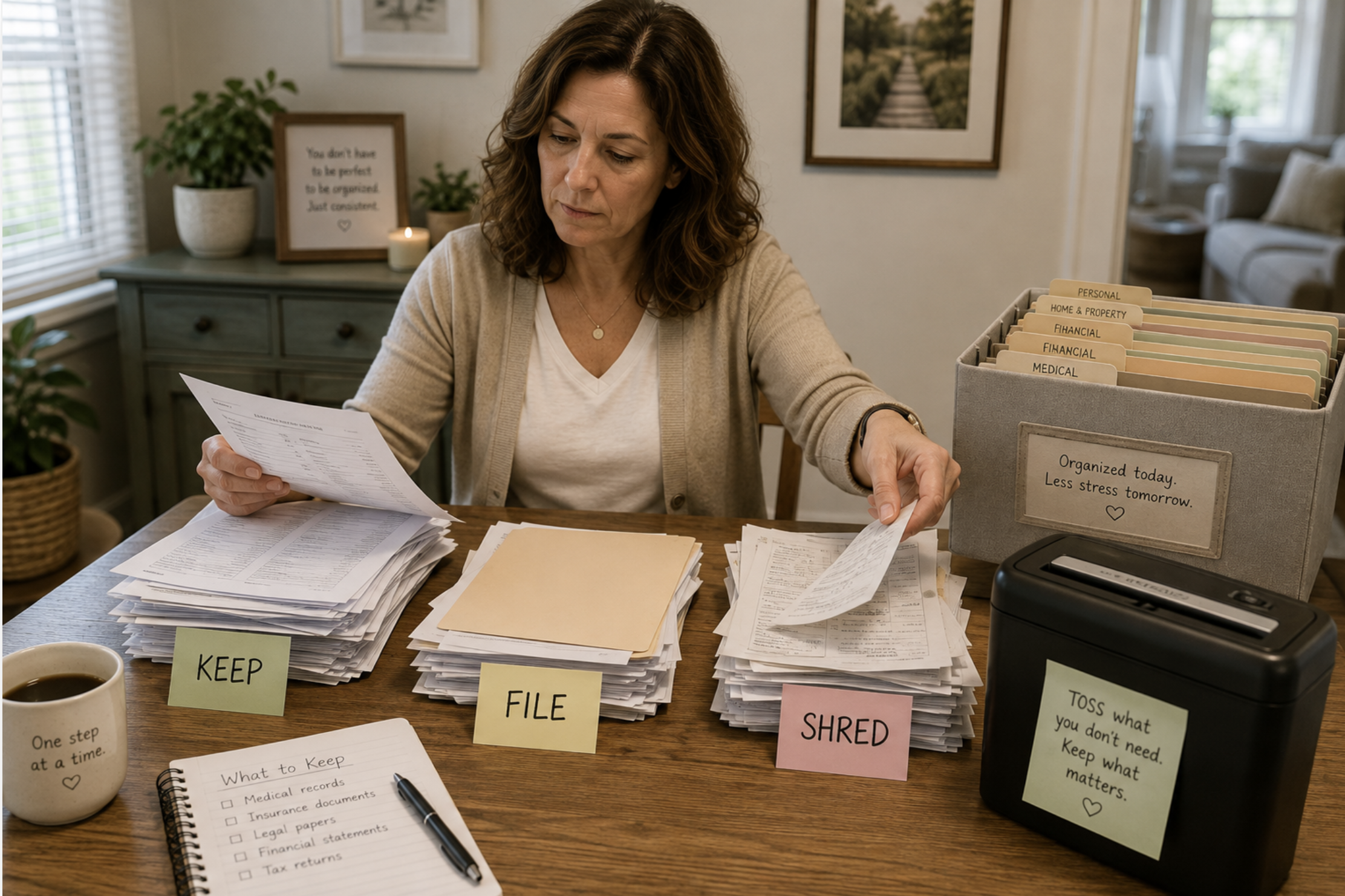 Caregiver Paperwork: What to Keep and What to Toss