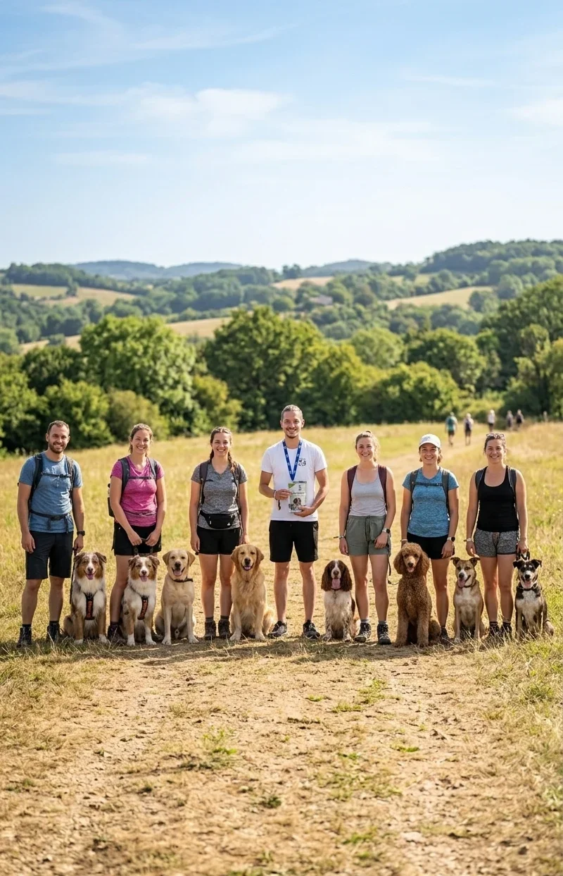 Photo de groupe d'une balade collective