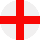 Flag of England with a red cross on a white background