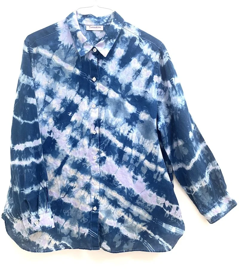 Indigo Linen Shirt 107