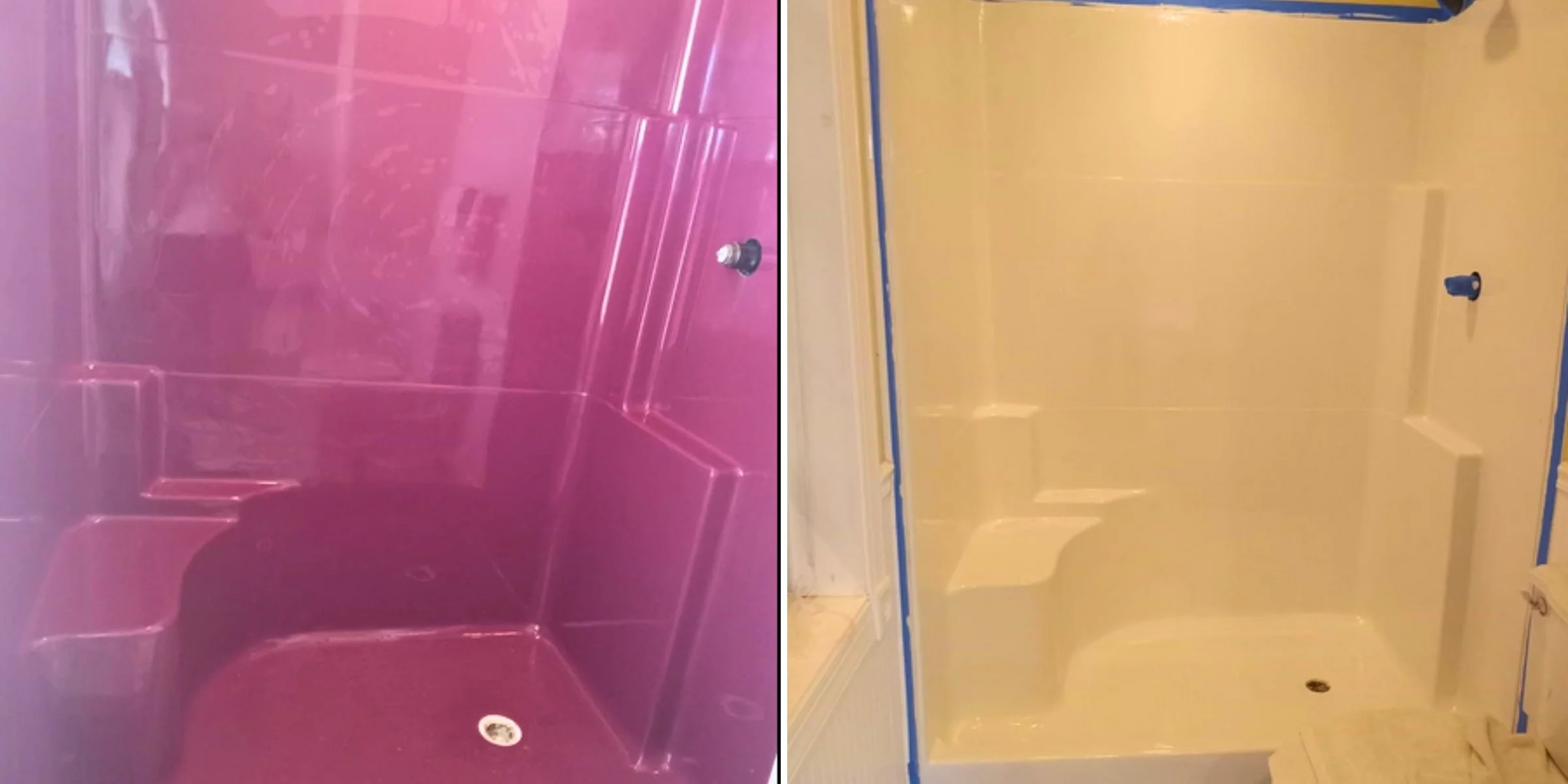 Shower Stall Refinishing Before & After