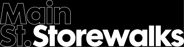 Logo for Main Street Storewalks with black and white text.
