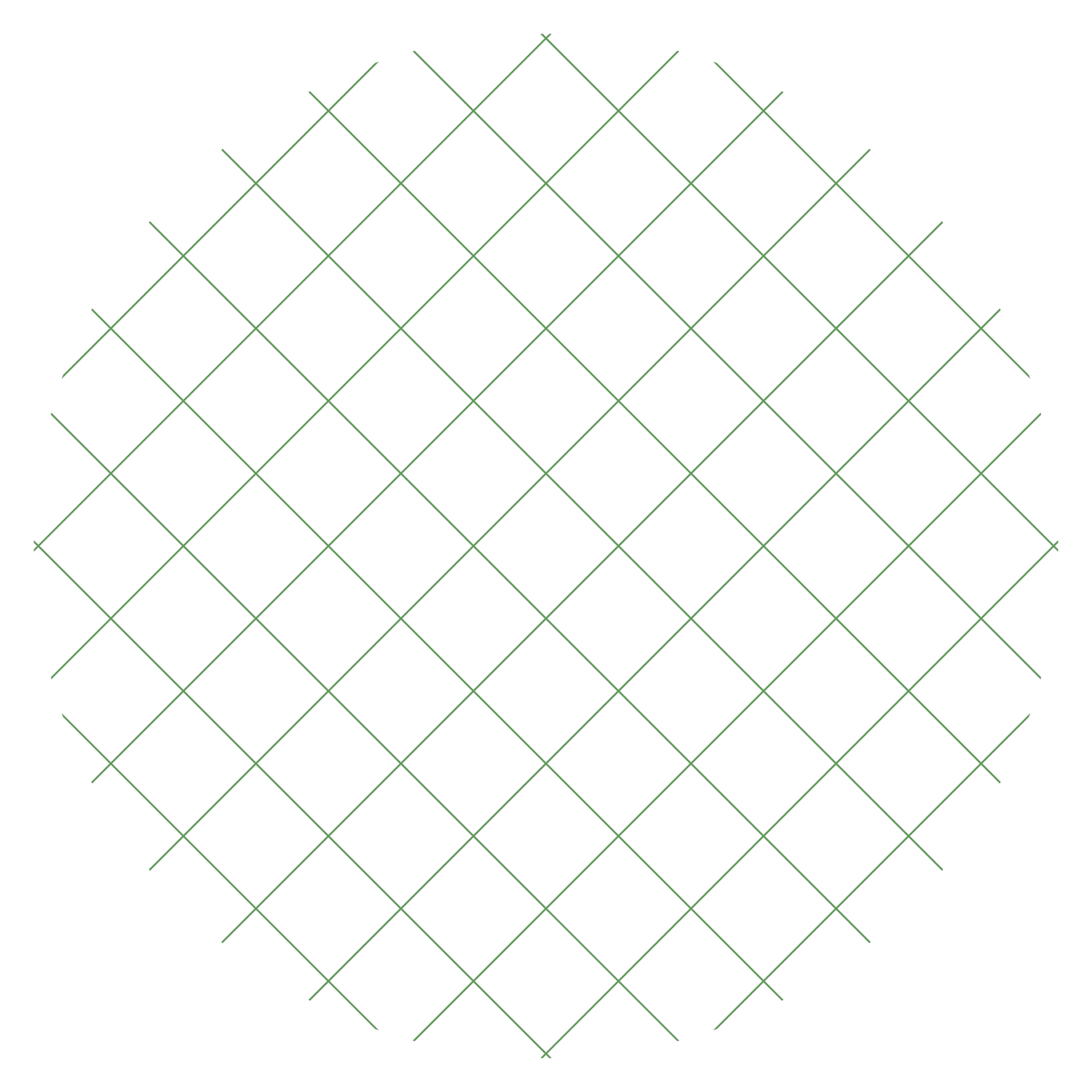 An animated circle with grid lines